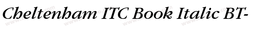 Cheltenham ITC Book Italic BT字体转换